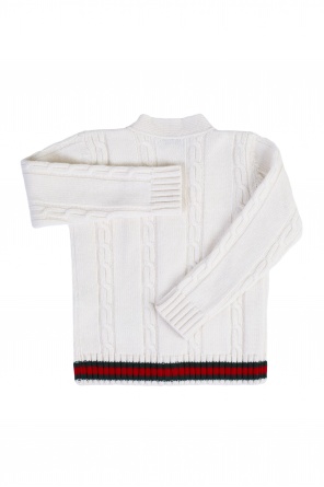 'web' stripe cardigan, zdjęcie 2 'web' stripe cardigan od Gucci Kids